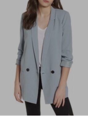 Light Blue Mural boyfriend blazer XXL hand wash